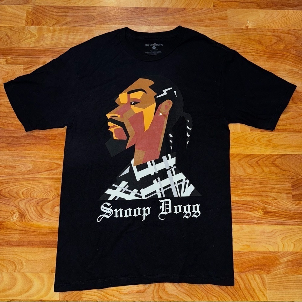 Snoop Dogg Graphic Print T Shirt Men's Sz M Black Tee, Rapper, Hip Hop Royalty